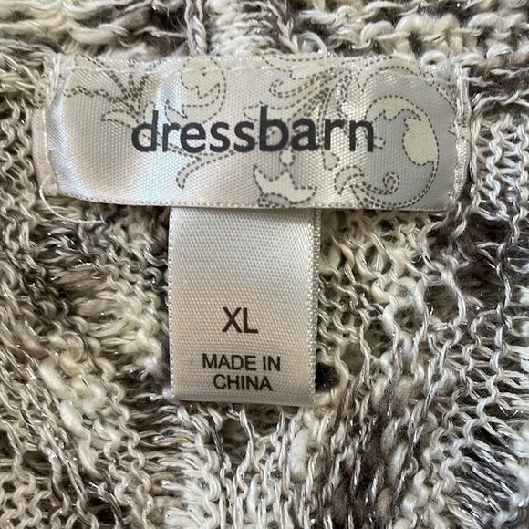 Dressbarn Women’s XL Open Front
3/4 Bell Sleeve Hollow Out Cardigan - Picture 7 of 8